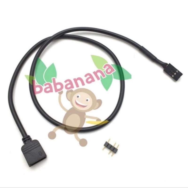 Kabel ARGB 5V 3 pin to vdg converter adapter cable rgb fan pc cooler
