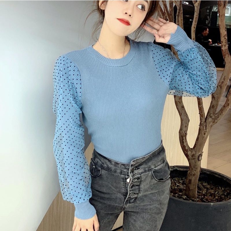 (FIFELS) Atasan LUISA Polkadot Knit Import 497