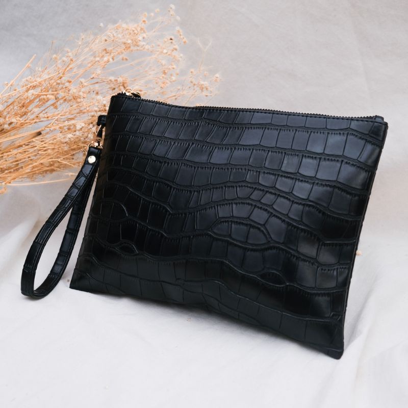 Clutch POUCH CROCO 3D Dompet Multi fungsi Fashion Wanita Terbaru 2021