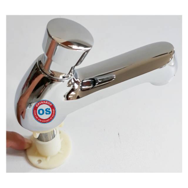 Kran air kran wastafel tekan otomatis kran wastafel pencet stenlis tebal