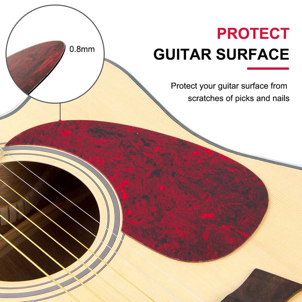 Stiker Pickguard Gitar Akustik Folk Bentuk Koma Dengan Perekat