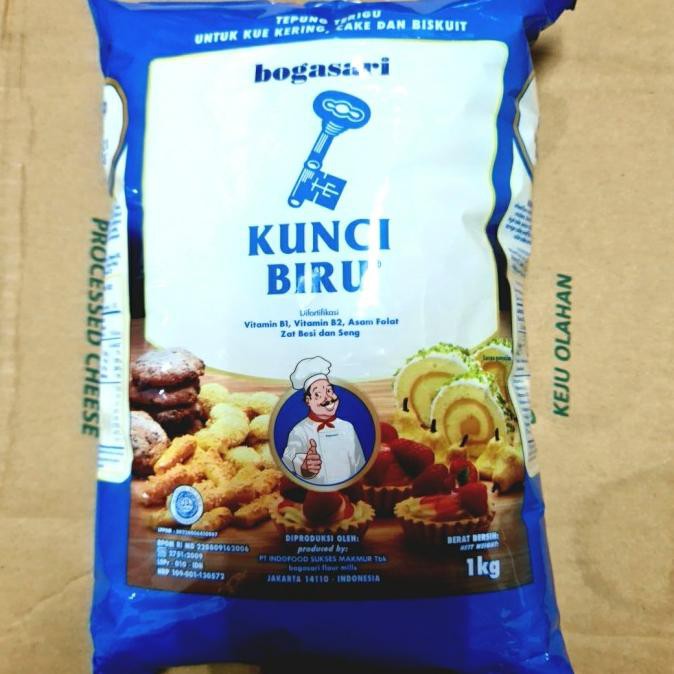 

tepung terigu kunci biru PREMIUM 1 kg / protein Rendah 1kg