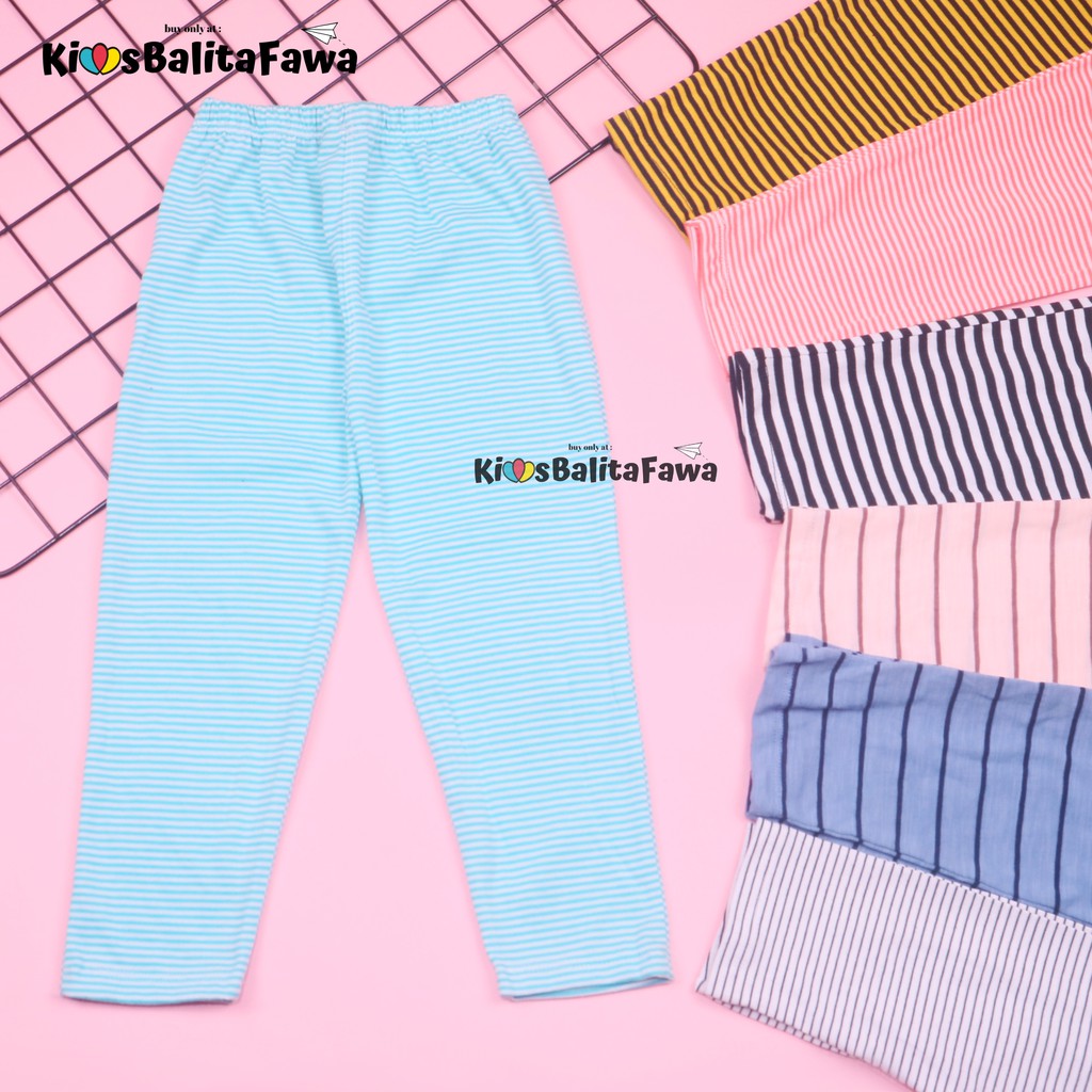 Legging Motif Salur Anak Uk 1-15 th / Leging Garis Celana Panjang Sport Stretch Lejing Laging Balita Remaja Cewek