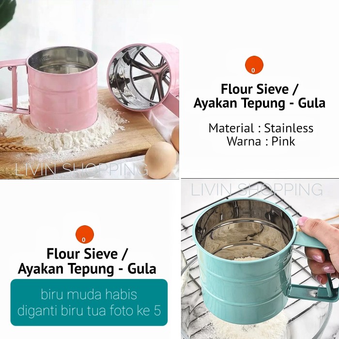 

TERBARU AYAKAN TEPUNG - GULA HALUS STAINLESS / FLOUR SIEVE