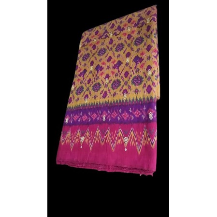 Tenun Palembang Bahan Blongket Tabur Emas Sutra 50% (Tretes)