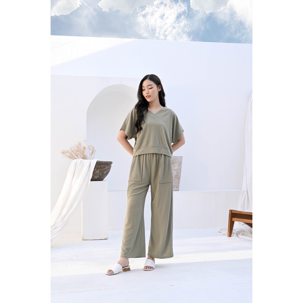 SURRELL - Regina Oversize Longpants Set - 4 colors &amp; 2 size | Pakaian Wanita