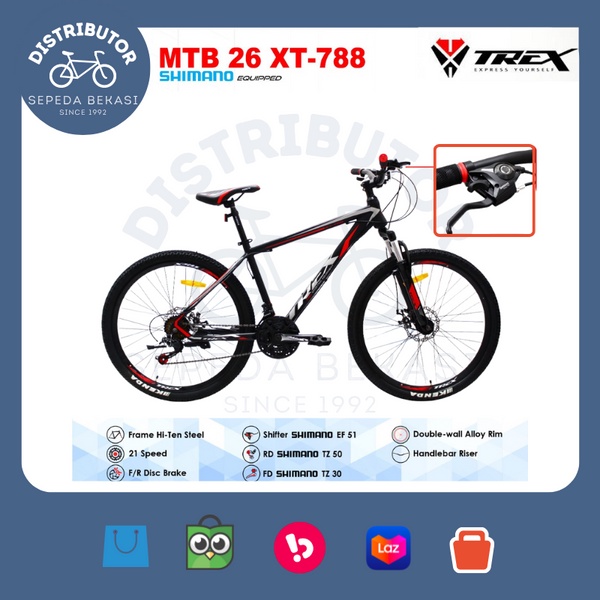 Sepeda Gunung / MTB 26 Trex XT-788 21 Sp (Cargo ONLY)