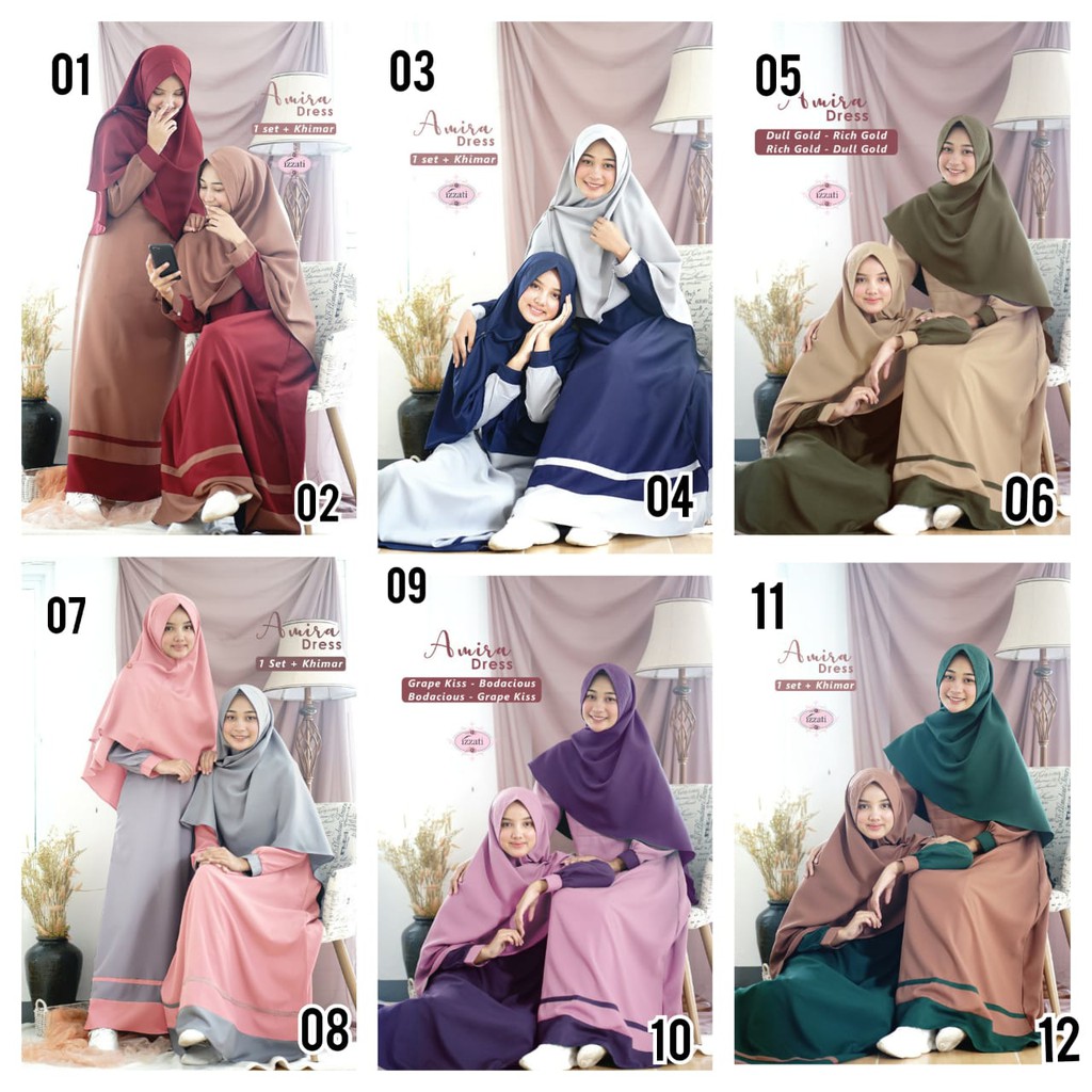 Dress Amira/Gamis Amira set Khimar
