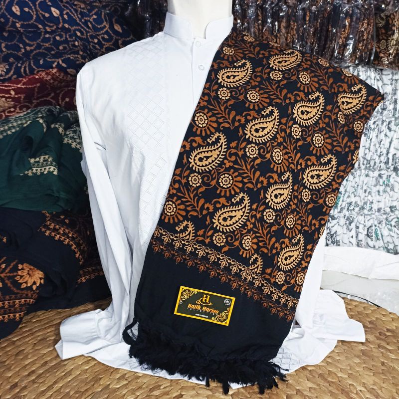 SORBAN RIDA MOTIF KASHMIRI BATIK TEROMPAH BAHAN RAYON LEMBUT DAN ADEM