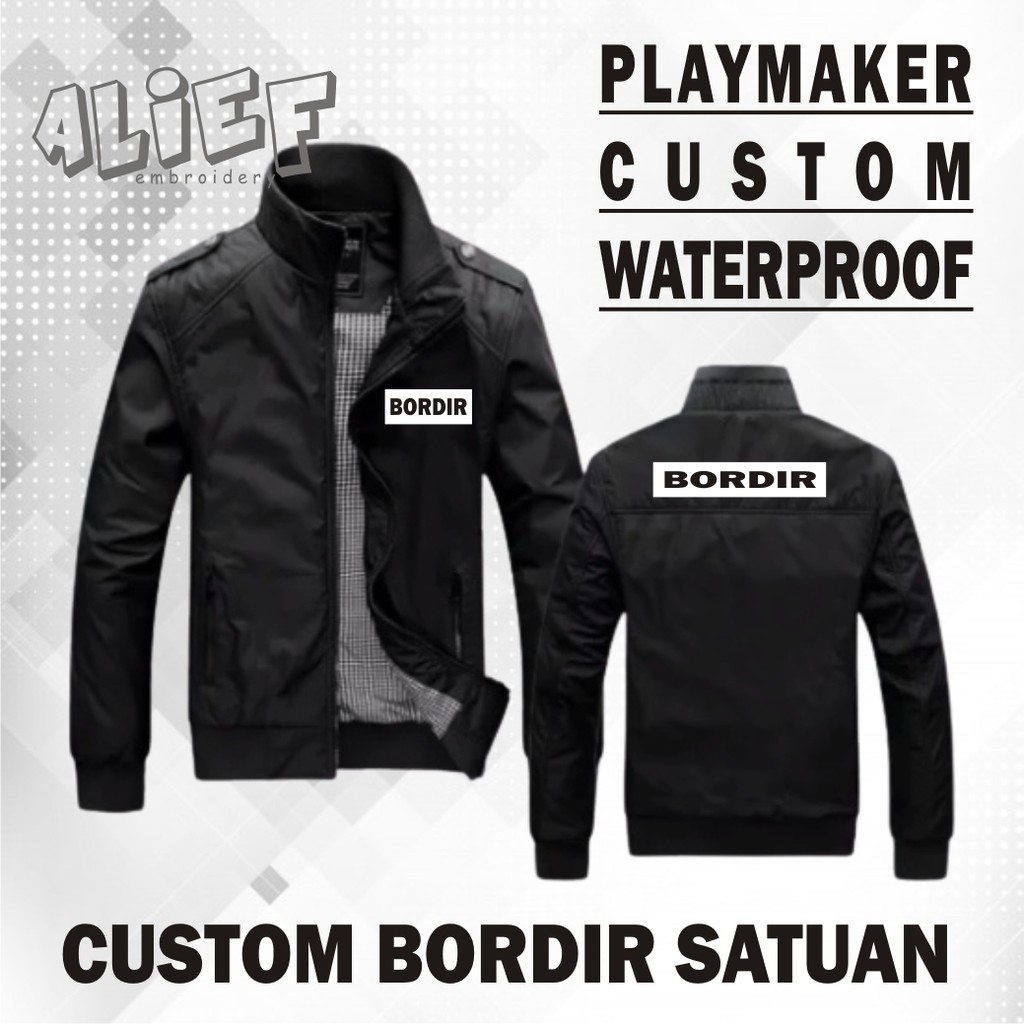  JAKET  CUSTOM  BORDIR NAMA LOGO DESIGN SUKA SUKA BISA SATUAN  