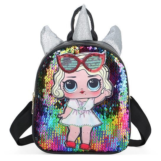 (BISA COD) Vyctoria VOS0556 Tas Ransel LOL LED Anak Terbaru Bahan Sequin Glitter Model Trendy Import