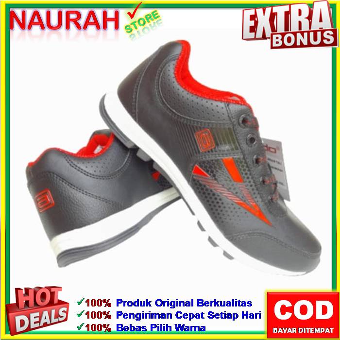 SEPATU PRIA ANDO MORGAN &amp; COMANDO PEREKAT VELCRO ORIGINAL SNEAKERS SEKOLAH KULIAH FORMAL SPORTY GAUL