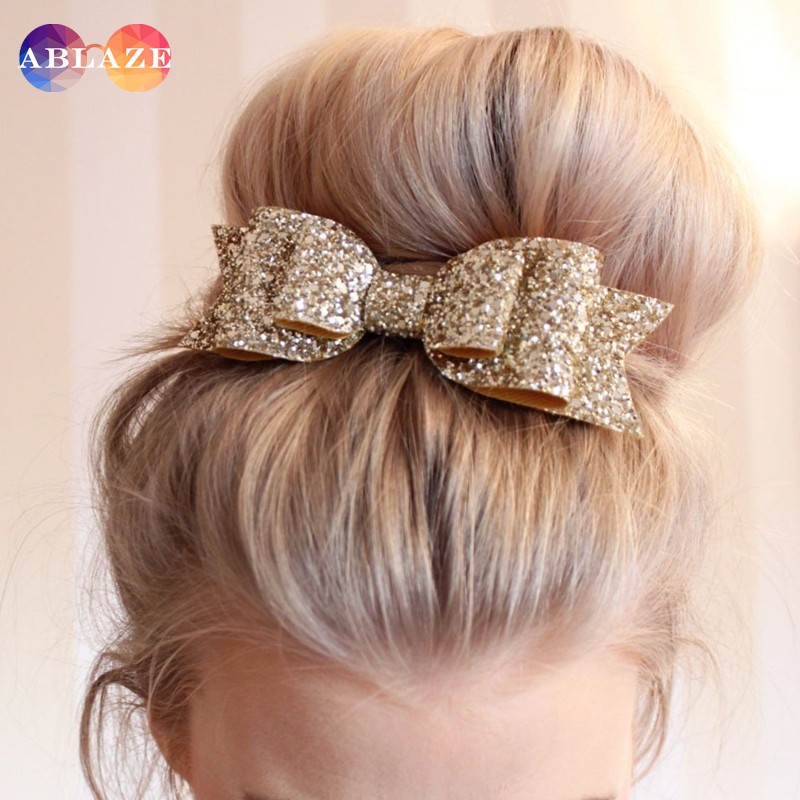 Ab Gold Hairpins Fashion Women Hair Accessories Bow Hairpins