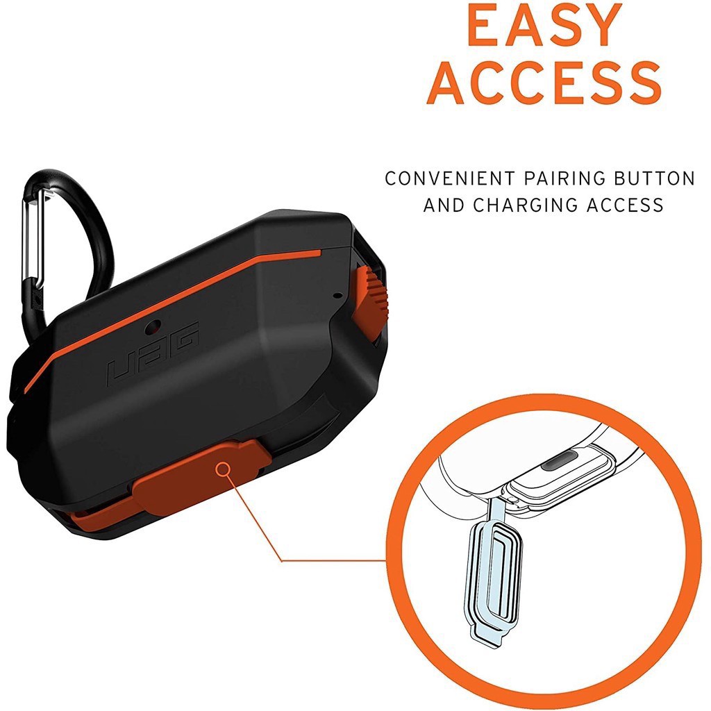 UAG AirPods Pro Case Silicone dengan Military Drop-Tested Standards Carabiner yang Dapat Dilepas