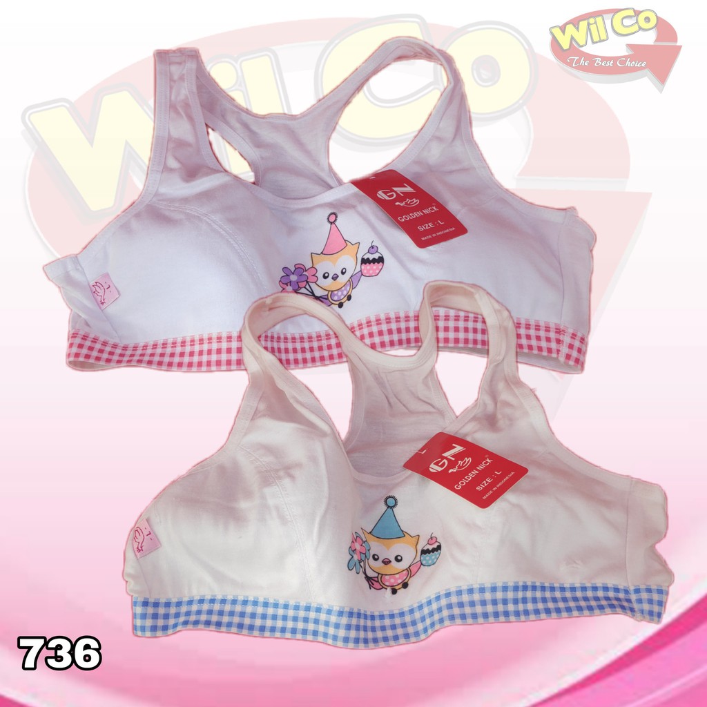 K736 - [Harga Per 1 Pcs] MINISET ANAK WANITA PAKAIAN DALAM ANAK GOLDEN NICK SIZE M - XL