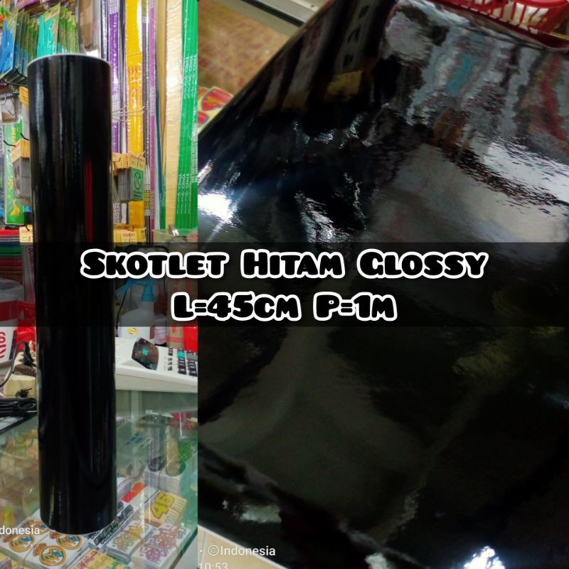 Skotlet Motor Glossy Kilap Hitam Pekat Harga Permeter Murah Shopee Indonesia