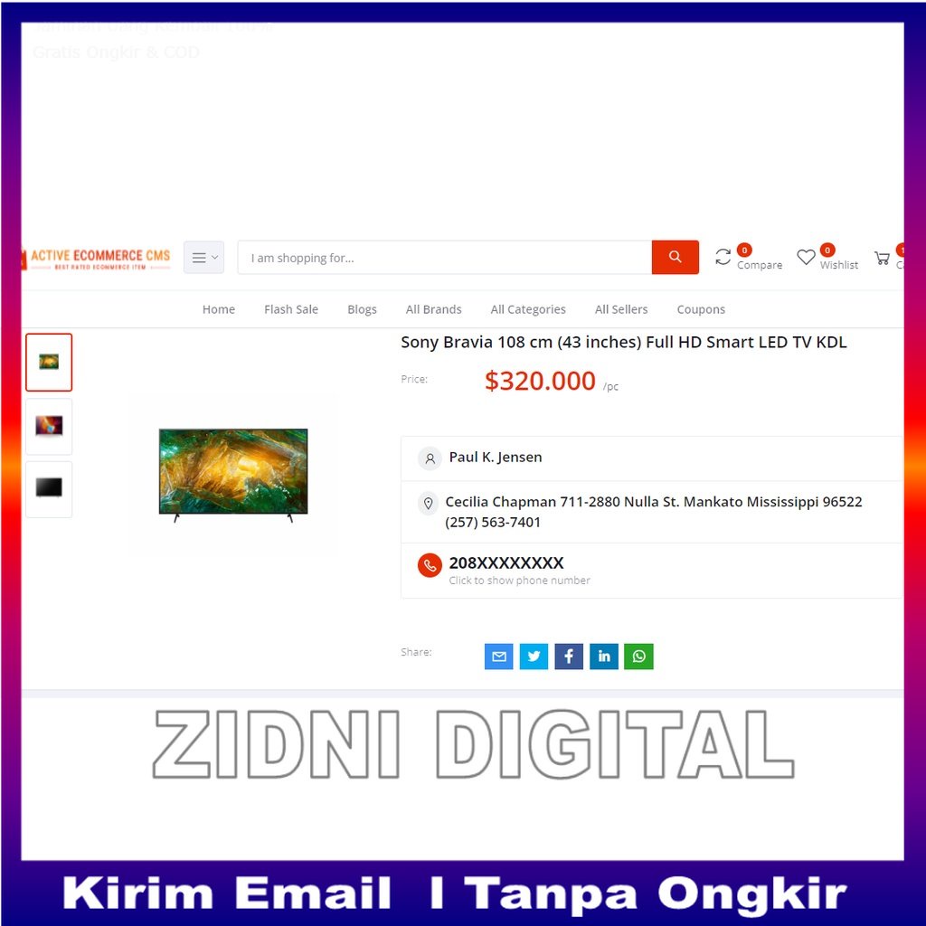 Aplikasi Ecommerce Marketplace Active eCommerce CMS Laravel PHP ZIDNI DIGITAL OFFICIAL
