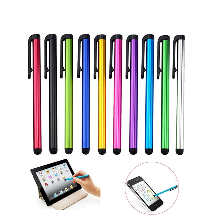 Stylus Aluminium untuk Smartphone &amp; Tablet,  pulpen LCD monitor tanda tangan di HP Capacitive Resistive Pen Touch Screen Stylus Pencil for Tablet Ipad Cell Phone Pc Capacitive Pen Stylus Pen Active Capacitor Universal Handwriting Pen for Iphone Android