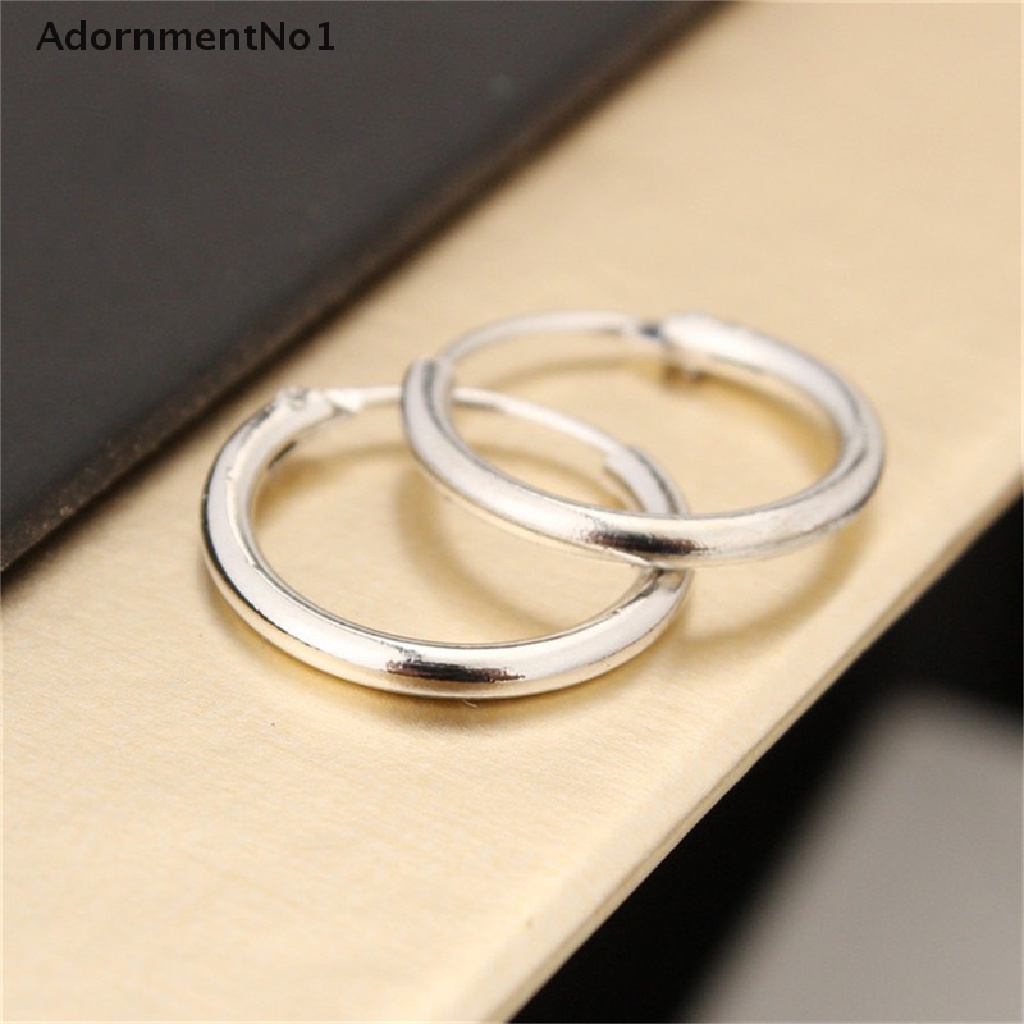 (AdornmentNo1) Anting Bulat Besar Klasik Bahan Stainless Steel Untuk Wanita