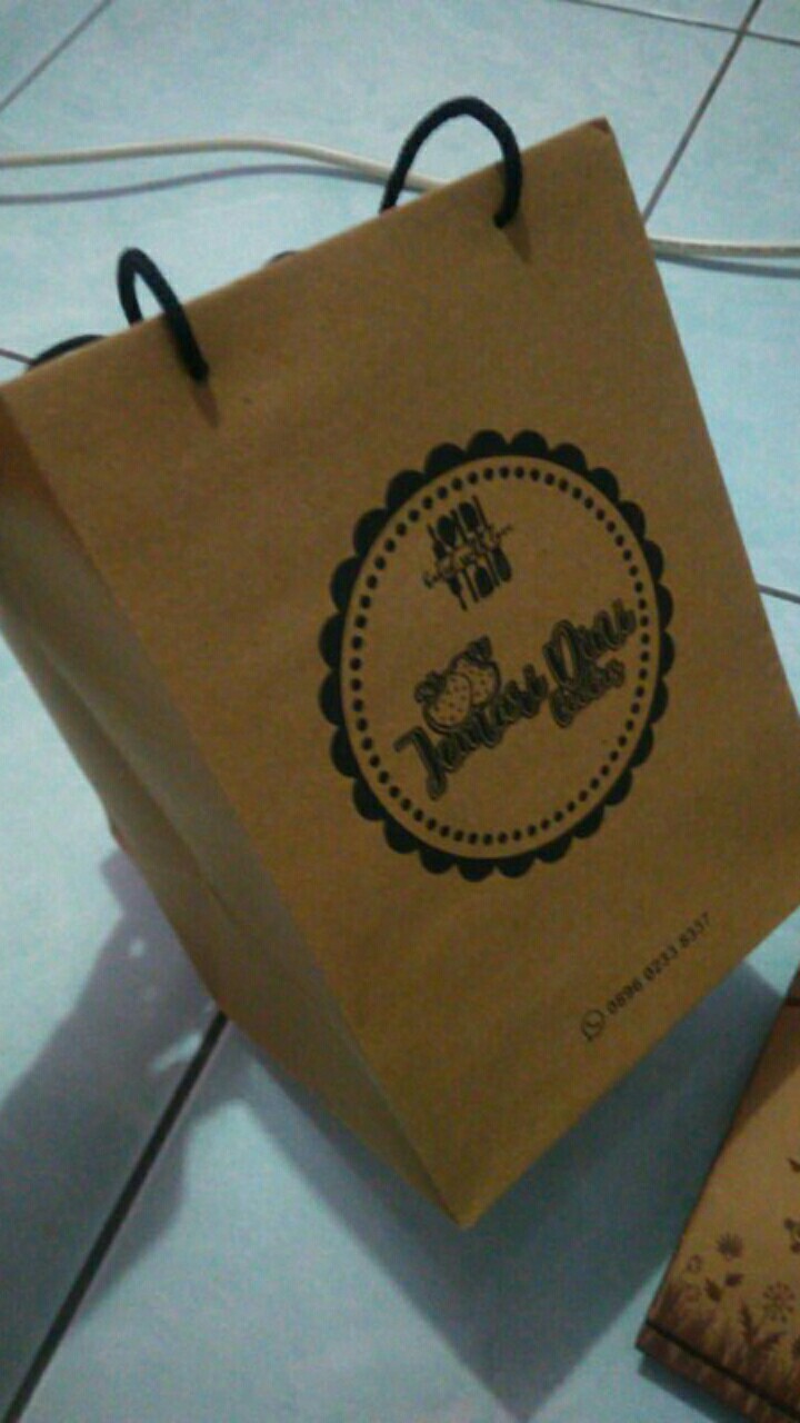 Spesial Paperbag Wadah Toples Kuker 500 Gram, Pxlxt 15x15x24.muat 3 Toples .free Desain