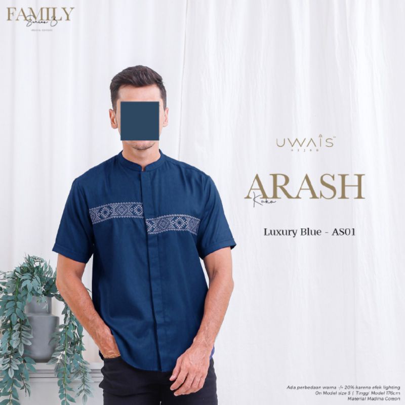 Arash koko dad/ayah/dewasa lengan pendek by uwais hijab