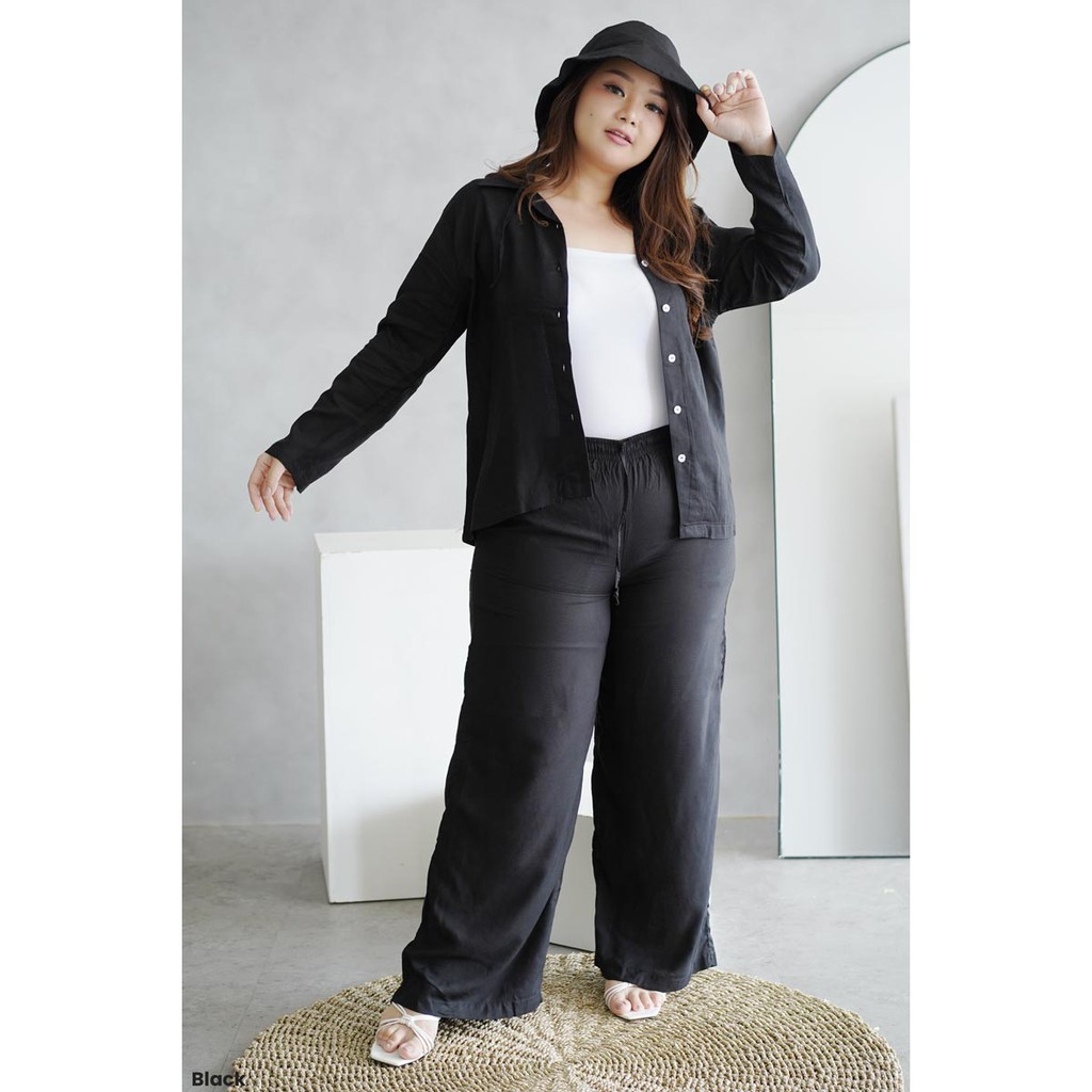 [FREE BUCKET HAT] Marina Longsleeve Set Rayon Premium pakaian wanita set