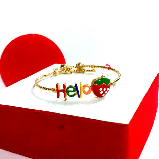 GELANG STRAWBERY # GELANG ANAK # GELANG XUPING ANAK