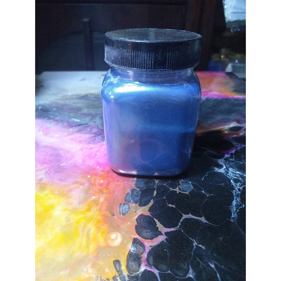 Pigment Blue Metalik khusus Epoxy