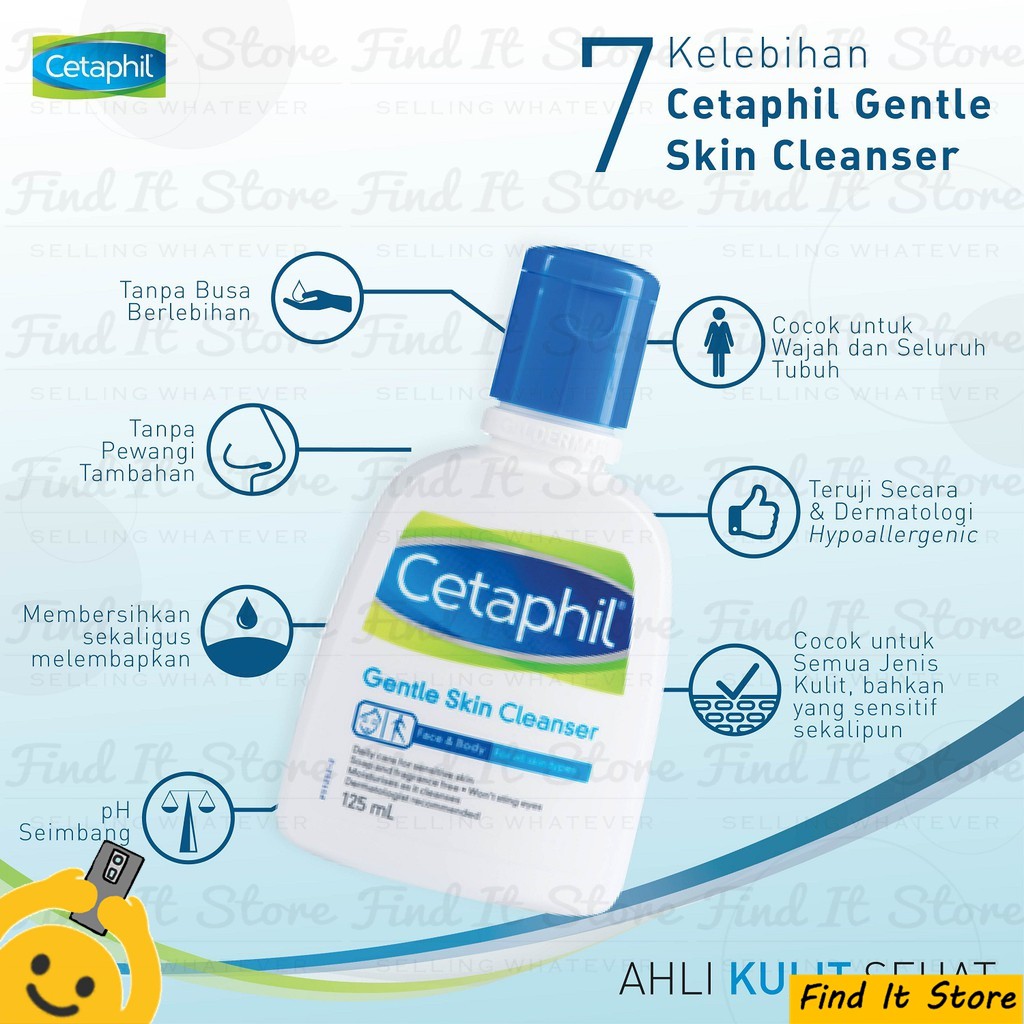 Cetaphil Gentle Skin Cleanser Sabun Cuci Muka 59ml 125ml 250ml BPOM