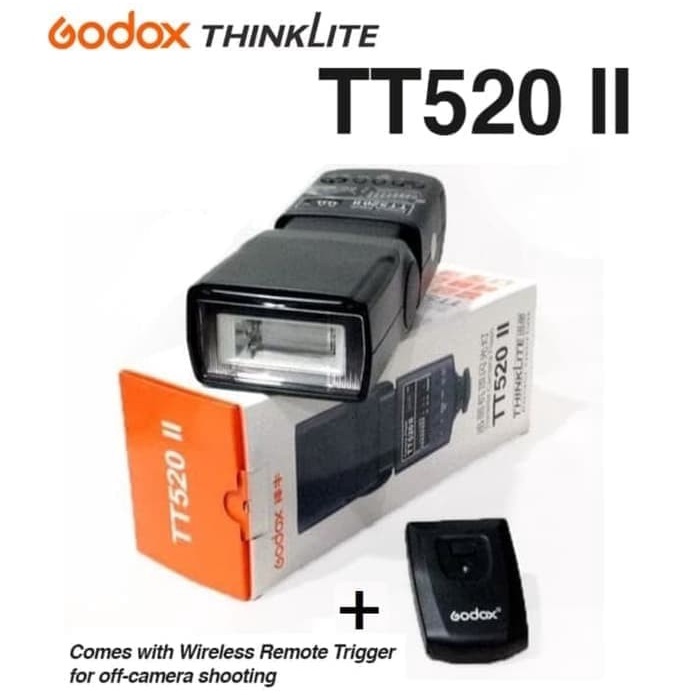 Flash Godox TT520 II plus Wireless Trigger Speedlite kamera mirrorless