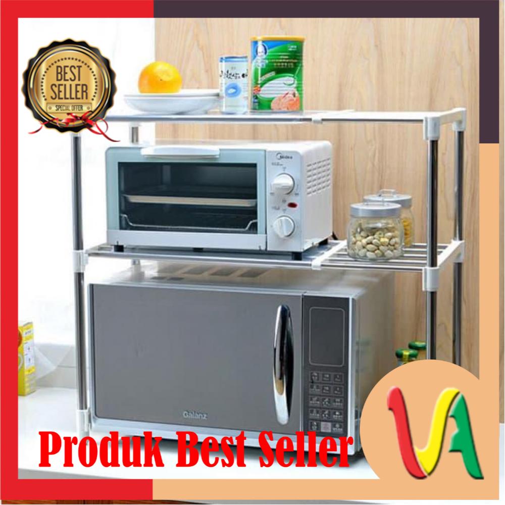 Microwave Storage Rack Rak portable serbaguna 2 susun Microwave Storage Rack Rak portable serbaguna 2 susun