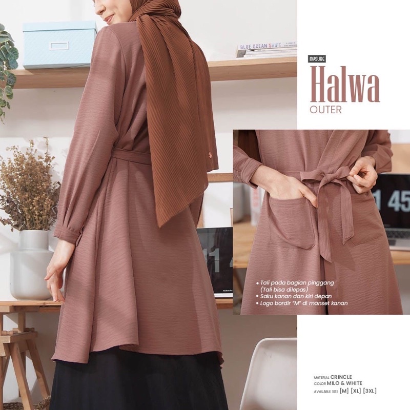 (DBY) CARDIGAN HALWA OVERSIZE OUTER PANJANG ATASAN WANITA