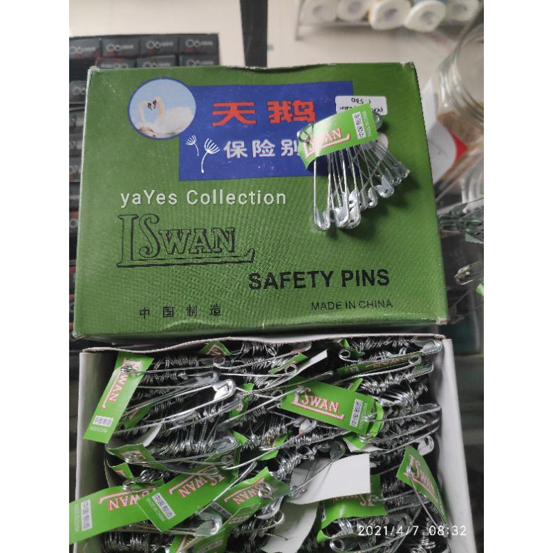 Peniti ECER Paket PCS Bijian Bendel Safety Pins Import Qualitas Bagus LSWAN pin Hijab jilbab bros