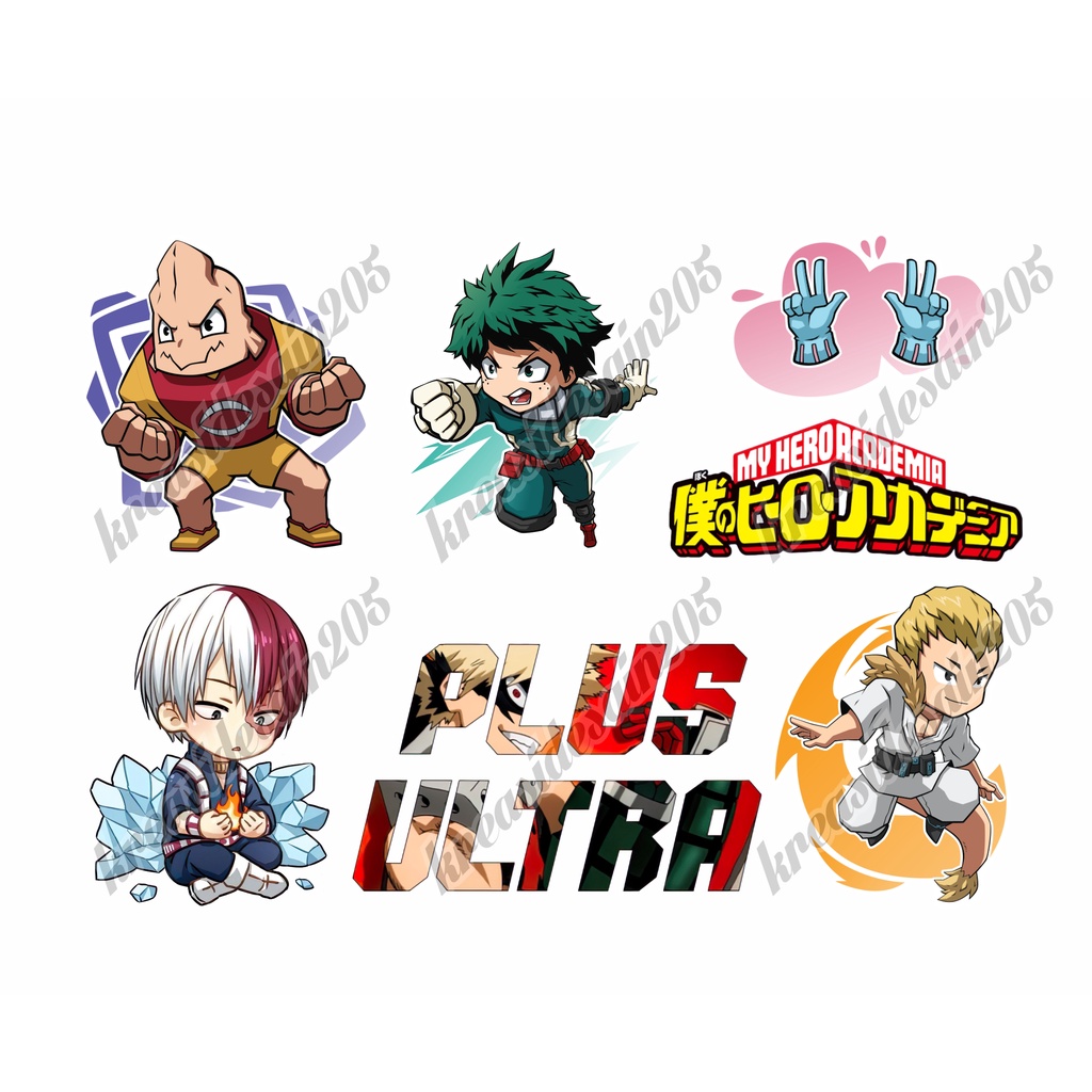 

stiker anime /boku no hero/deku/stiker laptop /stiker kulkas/ chibi /stiker hp /stiker ukuran a5