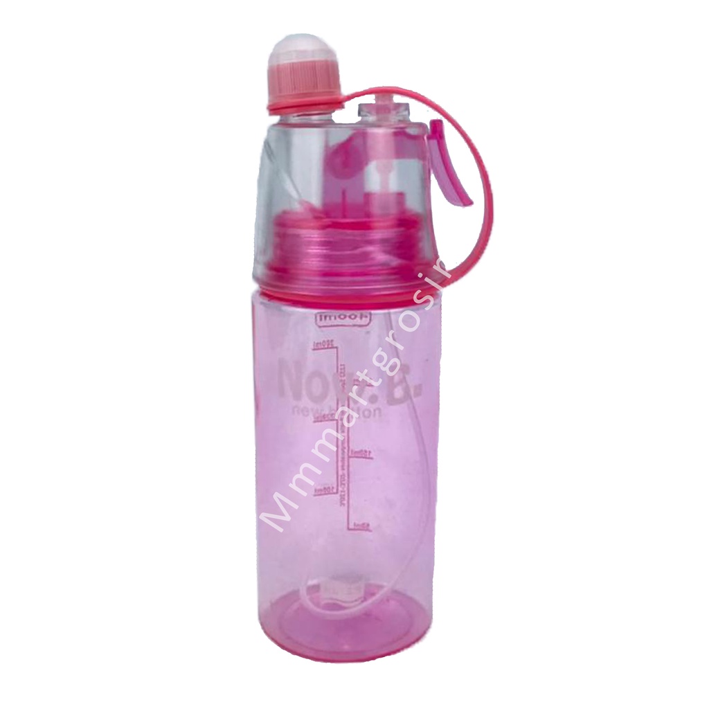 Now.E  New Button / Botol Minum / Botol plastik / Pink /400ml