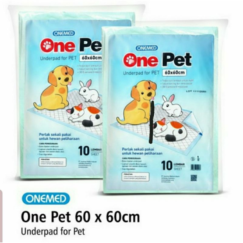 Onepet Underpad 60x60 Alas Hewan Peliharaan Toilet Training anjing kucing puppy Underped Underpet