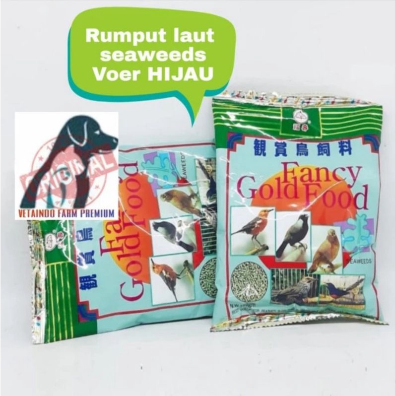 PAKAN FANCY RUMPUT LAUT GOLD FOOD 450 GR MAKANAN BURUNG CUCAK PENTET ANIS