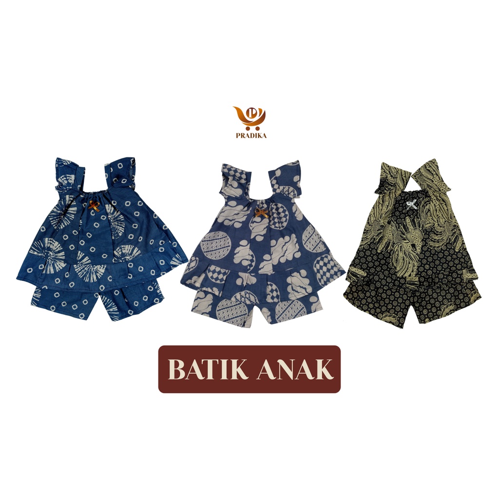 BATIK DRESS SETELAN BAYI/PAKAIAN BAYI USIA 4 BULAN-1 TAHUN/PAKAIAN BAYI PEREMPUAN/BATIK BAYI/PAKAIAN