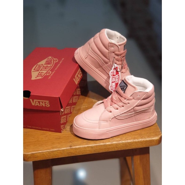 SEPATU ANAK VANS SK8 TALI FULL PEACH SEPATU ANAK PEREMPUAN SEPATU ANAK WANITA