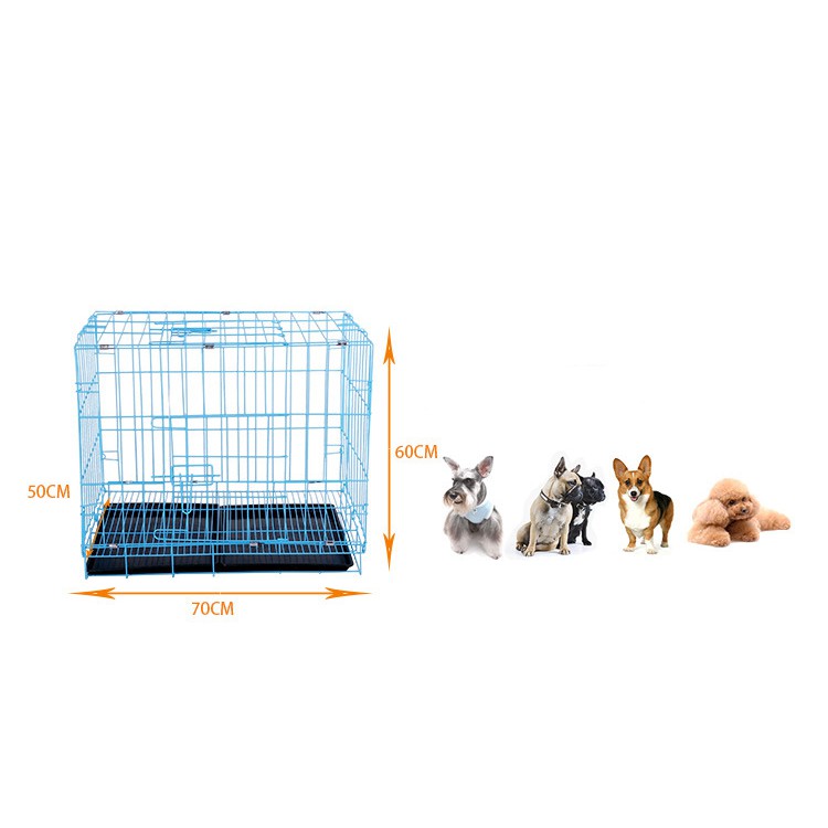 Kandang Besi Lipat Ukuran 70 x 50 x 60 Untuk Anjing dan Kucing-1