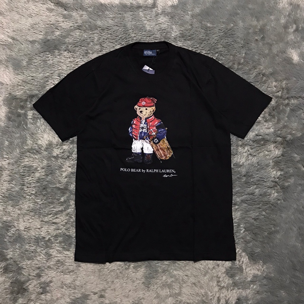 BAJU KAOS TSHIRT TEE POLO BEAR RALPH LAURENT BLACK AUTHENTIC