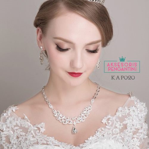 [BISA COD] NECKLACE WEDDING ANTING SET AKSESORIS KALUNG PESTA KAP020