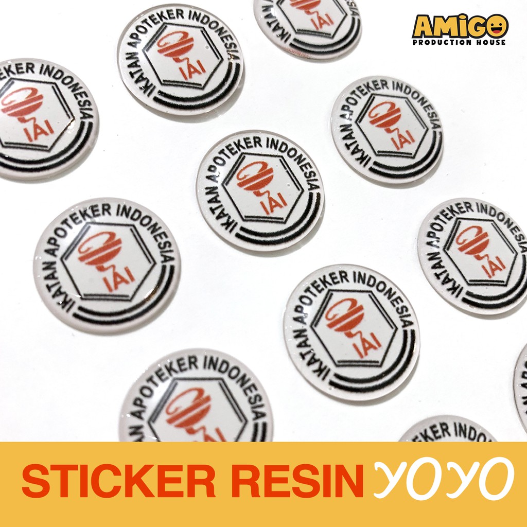 

Stiker Resin Custom Yoyo Timbul 1.9cm Logo Perusahaan Merchandise Souvenir Sticker