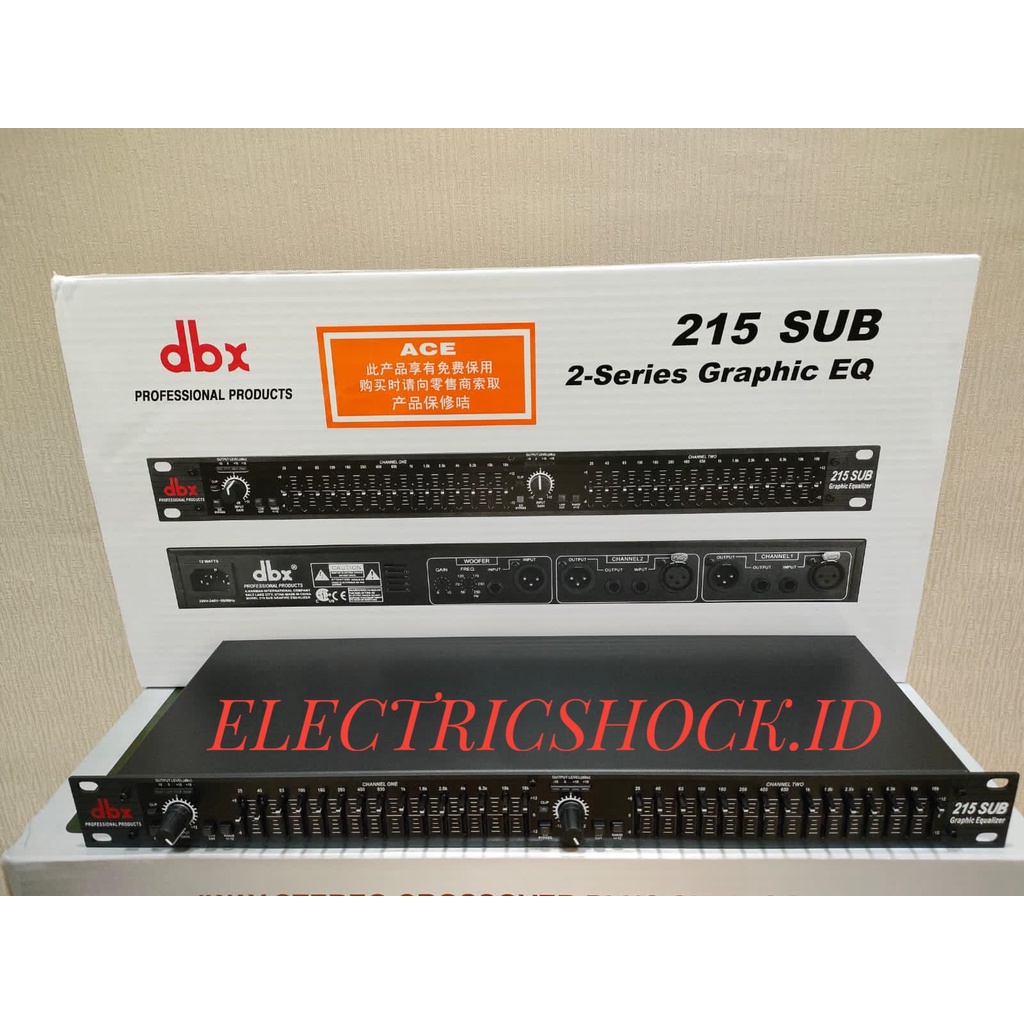 EQUALIZER DBX 215 PLUS SUBWOOFER GRADE A PLUS PLUS NEW INCLUDE SUB OUT