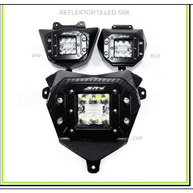 Reflektor led crf 150 klx wr 155 karbon / lampu depan led klx crf wr / headlamp klx crf wr led