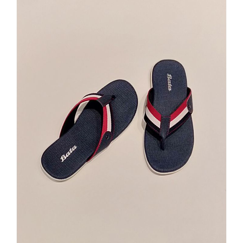 Sandal Jepit Pria/Cowok Bata TAB C Navy Bahan Sintetis-8719254