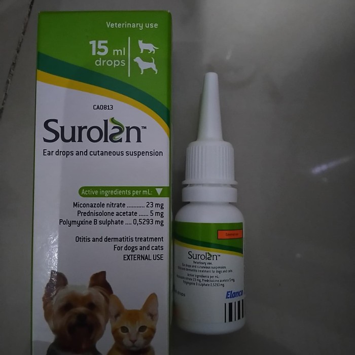 ds014f Obat Tetes Telinga Ear Mite Dermatitis Kucing Anjing Surolan-Surolan Xsd20C1