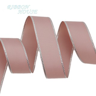 10 Yard Lot Pita Grosgrain Pink Emas Perak untuk 10 Yard Lot Pita Grosgrain Pink Emas Perak untuk