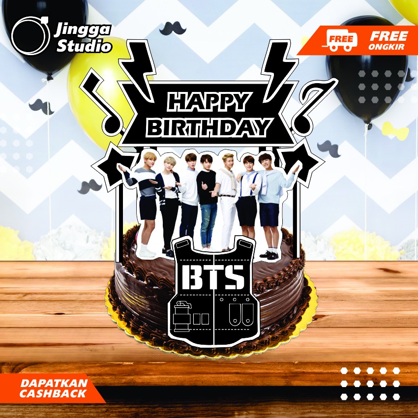 Cake Topper BTS Hiasan Kue Tart Kpop