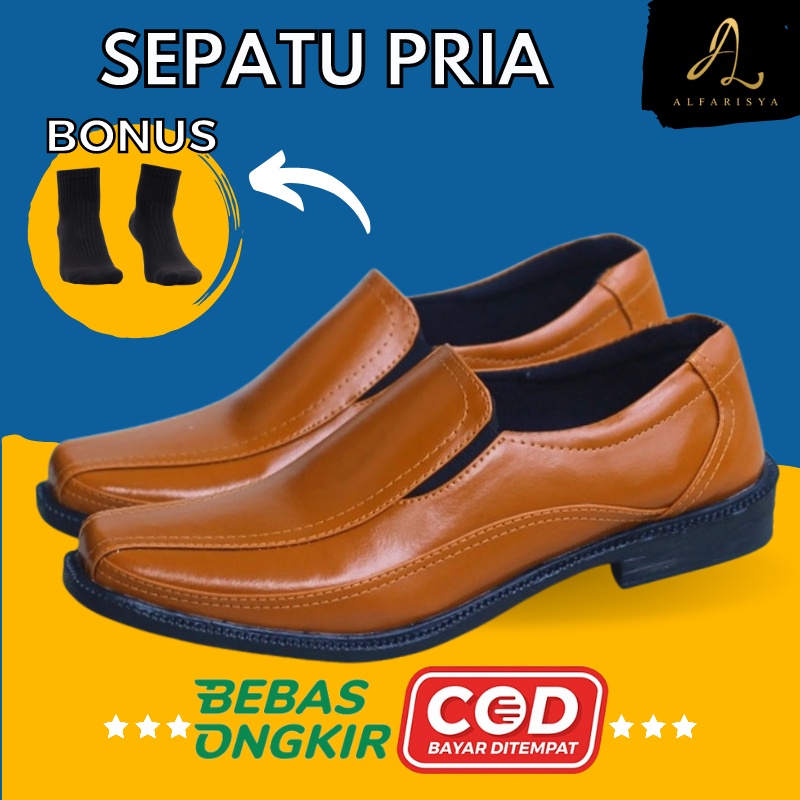 Sepatu Pentopel Pria Pantofel Fantofel Vantopel Kulit Asli Kondangan Kerja Kuliah Casual original 39